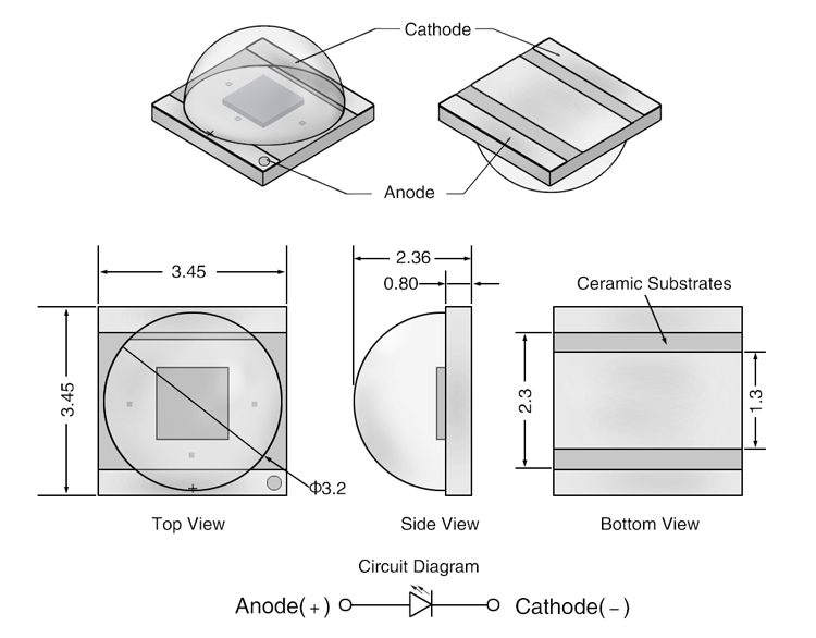 led 3535 smd dimension