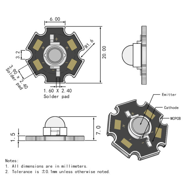 High Power PCB LED