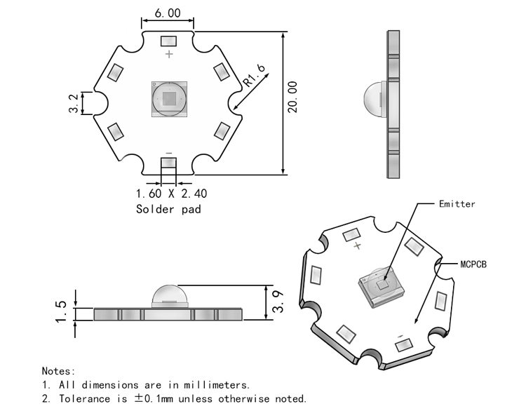 LED Chip with Heat Sink