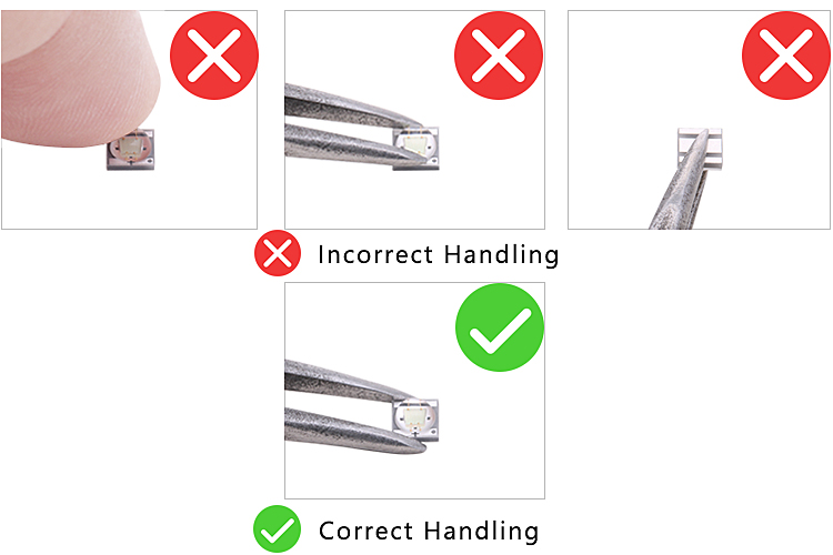 LED SMD Green Color Handling